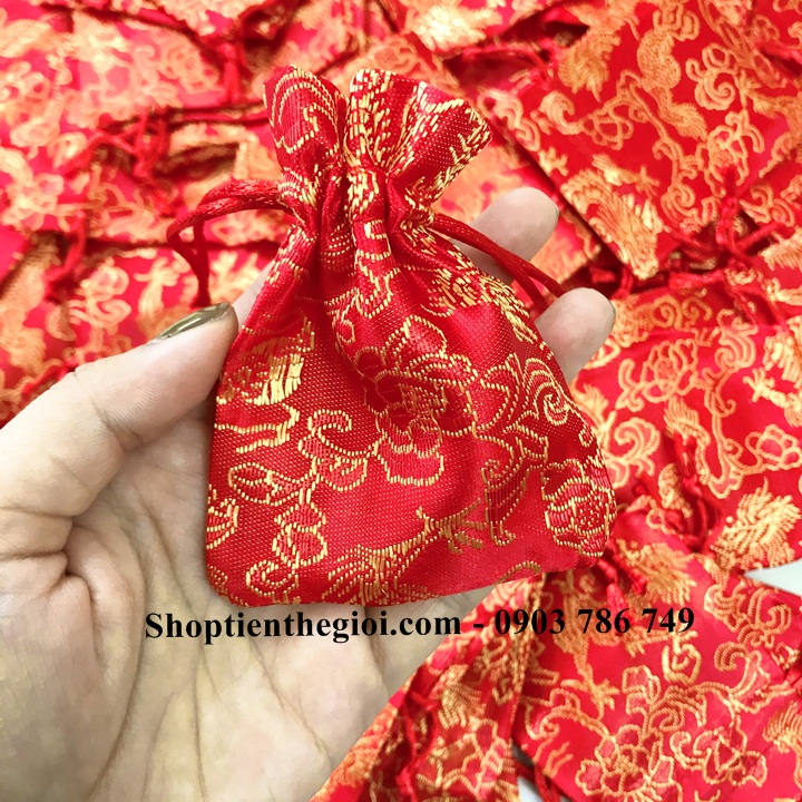 Combo 100 túi gấm long phụng size 7x9 - SP005244 